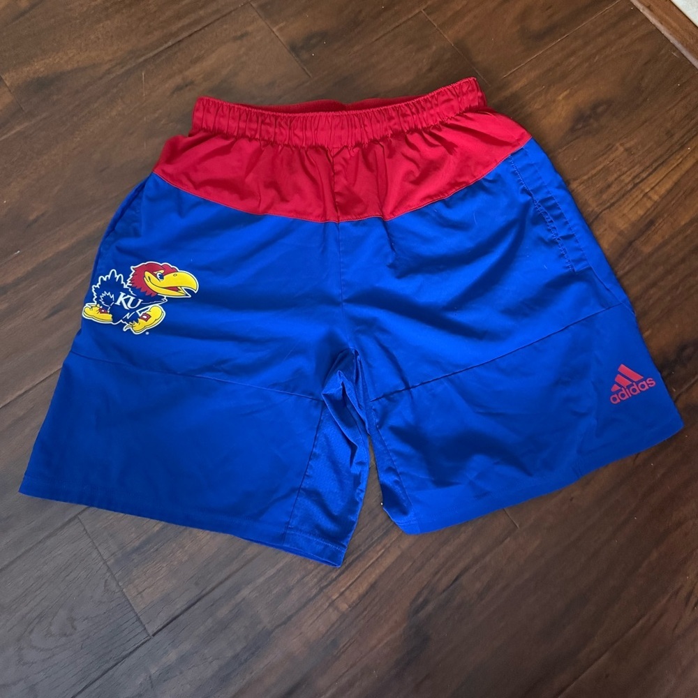 KU Adidas Workout Basketball Shorts size Large